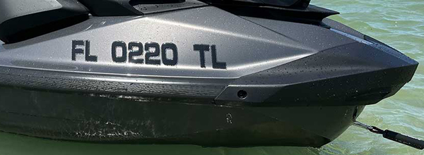 Custom Boat & Vehicle Registration Numbers