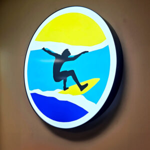 Channel letter fabrication close-up